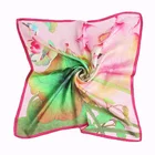 Shawls Women Manufacturers Sold Scarves Shawls Floral Print Women Scarves Square Polyester Scarf