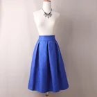 Jacquard fabric solid color skirt for woman pleated skirt