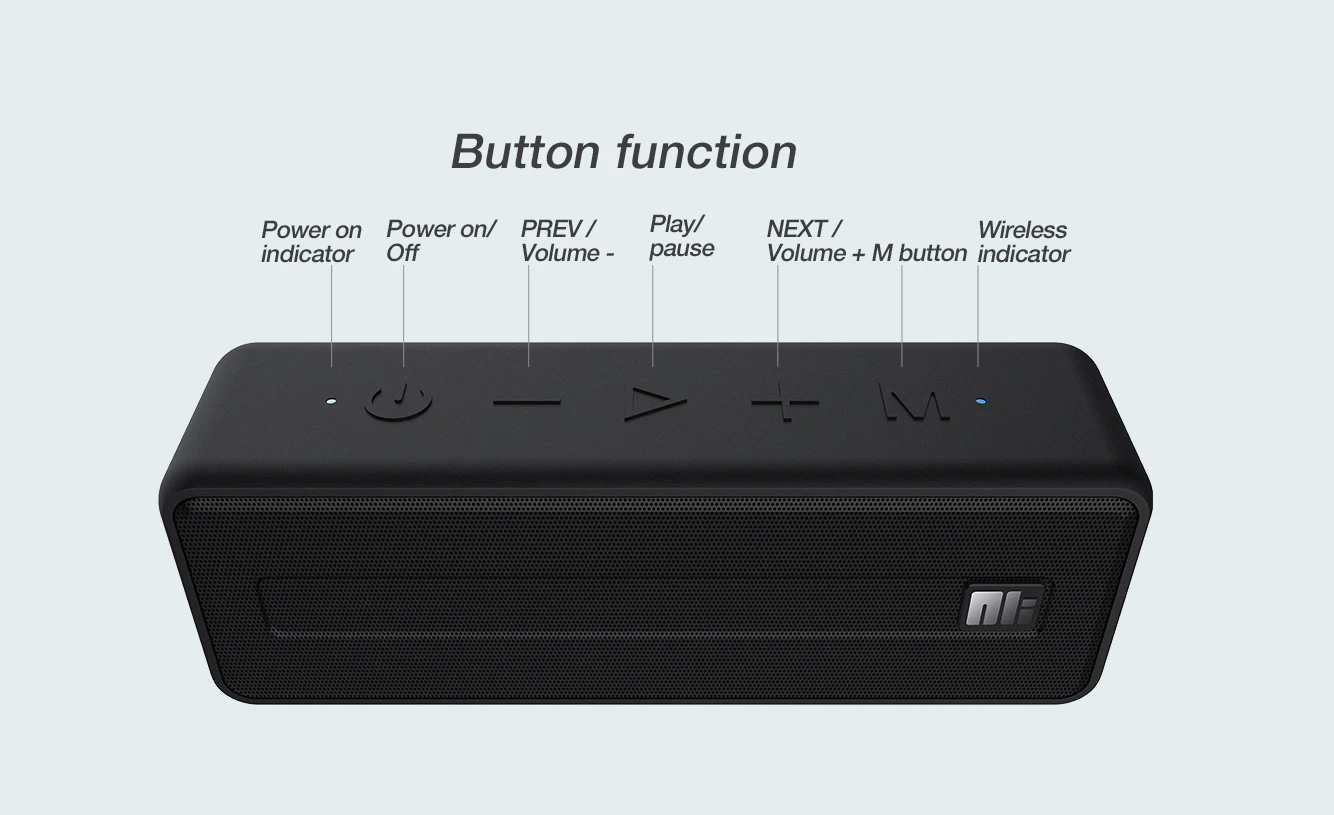 Nillkin Traveler W1 TWS wireless Speaker with IPX7 water-resistance - ANKUX.COM