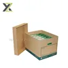 Brown recycled hot sale custom design corrugated carton file box