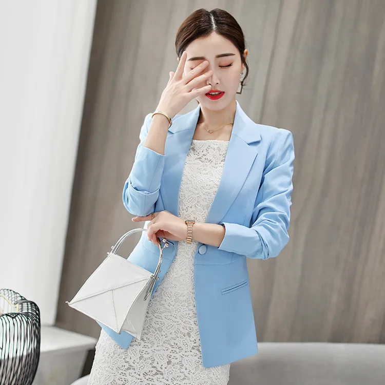 Ladies Slim Fitting European Style Women Office Suit Coat Business Blazer, Green pink black blue white light blue
Ladies Slim Fitting European Style Women Office Suit Coat Business Blazer, Green pink black blue white light blue