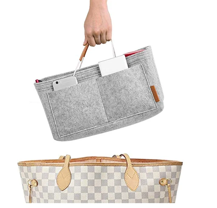 hot sale popular polyester Felt Purse Insert Handbag Organizer Bag in Bag Organizer with Handles, Grey
hot sale popular polyester Felt Purse Insert Handbag Organizer Bag in Bag Organizer with Handles, Grey