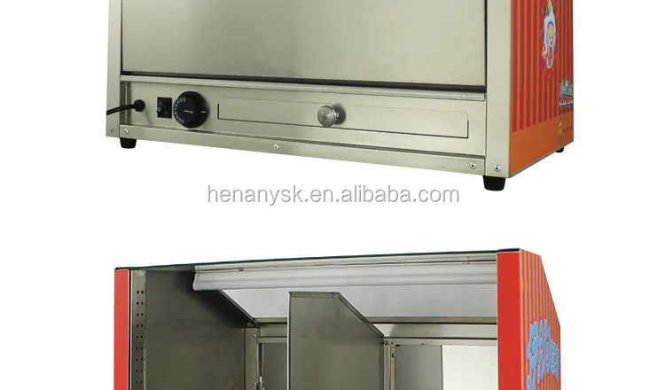 IS- OT-388 Precise Temperature Control Stainless Steel Toughened Glass Design French Fries Food Warmer