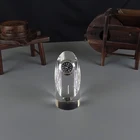 Unique Shape Crystal Glass Desk Clock For Table Decoration or Business Gift