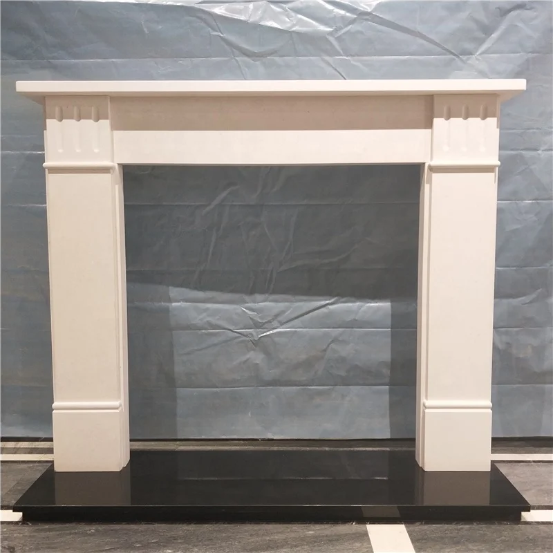 White Marble Modern Small Fireplace Mantel Buy White Modern