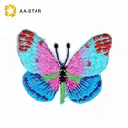 Colorful embroidery butterfly patch custom appliques for clothing
