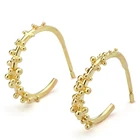 Gold arabic design names earring of new style without stone