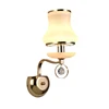 factory price modern design european round shape bowlder crystal glass lampshade iron led light wall lamp