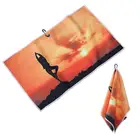 Wholesale Custom Logo Mini Sport Sublimation Waffle Microfiber Golf Towel