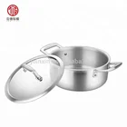 Healty no coating intelligent temperature control titanium cooking pot cookware set soup & stock pot