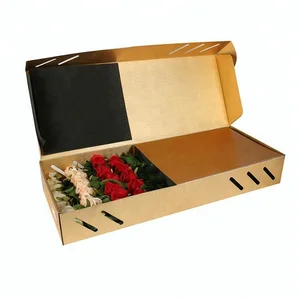 rectangle folding paper flower gift carton corrugated box