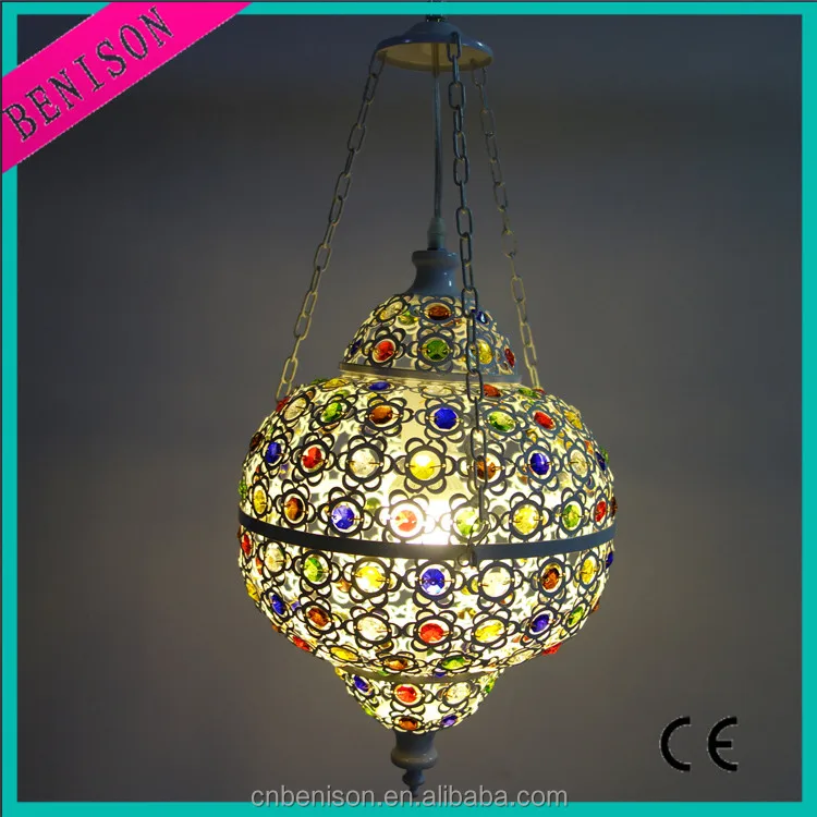 colorful moroccan arabian hanging pendant lamp