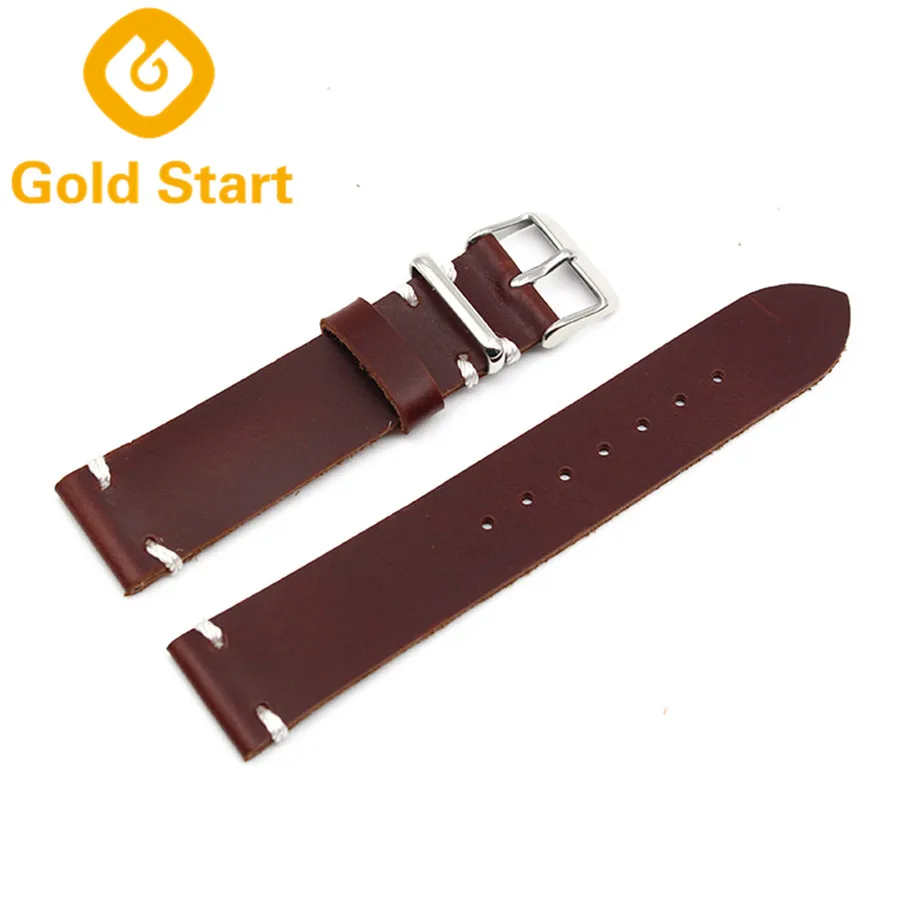 Hot Sale Men Watch Band With Stainless Steel Buckle Two Piece Watch Strap