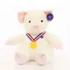 Popular Custom Beige Gold Medal Plush Pig