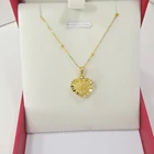 Jewelry 18k Real Gold Necklace Jewelry Yellow Gold Genuine Heart Pendant Necklace Gold Chains
