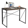 Low price Computer Desk Modern Simple Office Desk Industrial Style Folding Laptop Table for Home Office Brown Notebook Desk