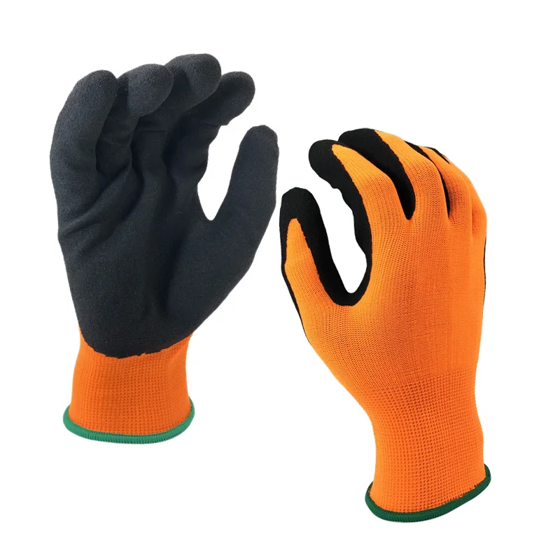 NMsafety sandy finish nitrile working economic gloves protection CE EN388 4121X