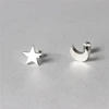 Wholesale Earings For Women Daily Wear Moon And Star Mix Match Studs Gold/Silver/Rose Gold Plated Color