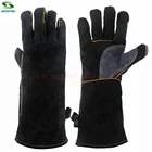 Jespai Factory 14inch Extreme Heat and Fire Resistant Leather Glove with Kavlar Stitching