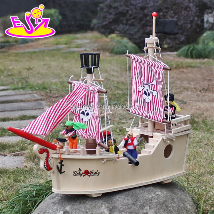 kids wooden pirate ship