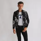 Custom spring and autumn printed men bomber jacket