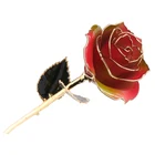24K gold plated real rose flower Pink Rose