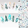 2017 Nail Design Water Transfer Nails Art Sticker Color Butterfly Nail Wraps Sticker Watermark Fingernails Decal