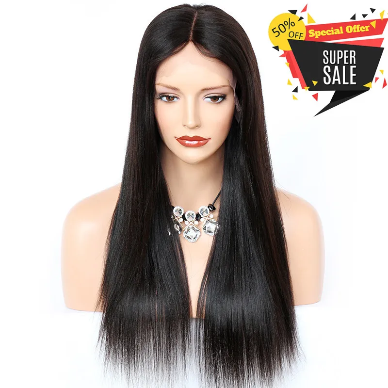 SUPER SALES 50% OFF Virgin Brazilian Remy Human Hair Wig With Elastic Band Salon Relaxed Yaki Straight Full Lace Wig, Natural color
SUPER SALES 50% OFF Virgin Brazilian Remy Human Hair Wig With Elastic Band Salon Relaxed Yaki Straight Full Lace Wig, Natural color