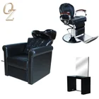 Modern barber shop reclining backwash units salon used lay down massage washing bed cheap shampoo bowl chair for sale