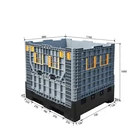 bulk collapsible plastic pallet box used for auto parts transporting