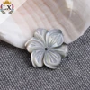 SLX-00053 carved shell beads freshwater 16mm drilled loose wholesale factory flower black lip shell beads river shell beads