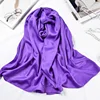 China supplier yiwu market satin silk material fashion purple scarf