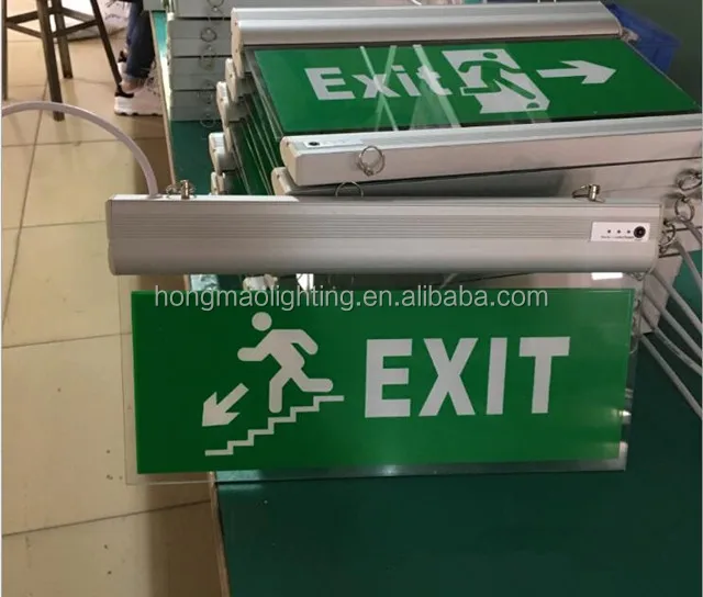 stairs exit sign