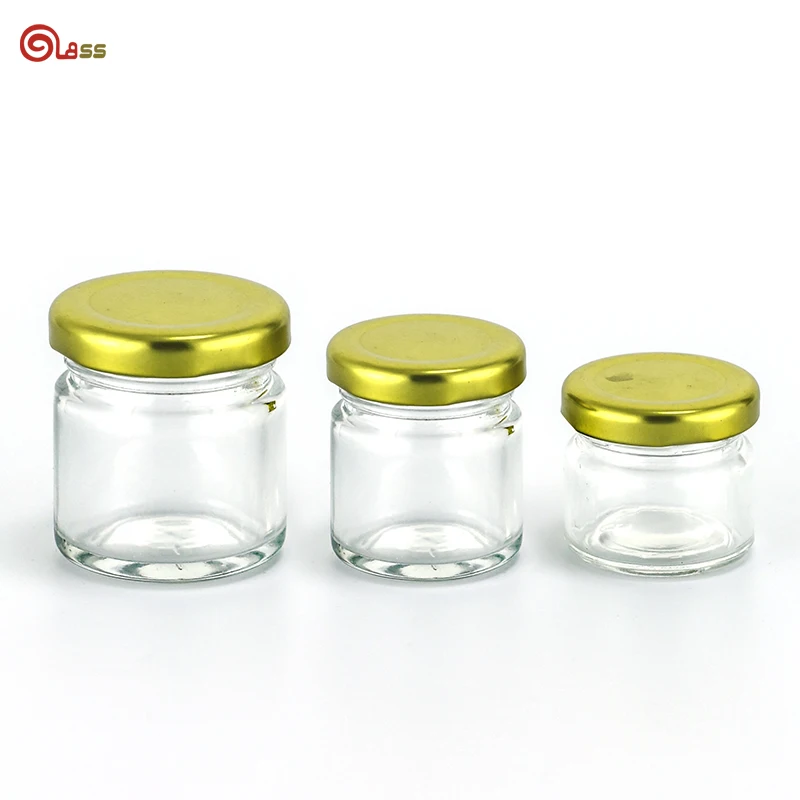 Wholesale customized logo clear jam glass jars with lid