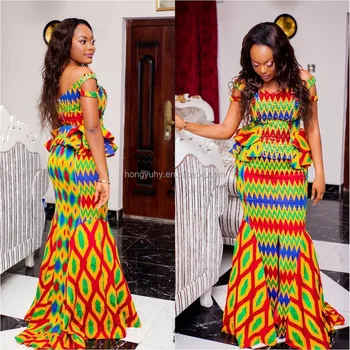 off shoulder kitenge dress designs