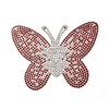 LOCACRYSTAL Brand Beautiful Butterfly Motif Hotfix Rhinestone Applique Iron on Transfers For Clothes Jeans