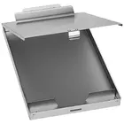 Small High Quality Customized Logo Sliver Aluminum Foldable Clip Board Cheap Storage Clipboard Stainless