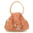 Paris Colorful National Embroidery Canvas Bag Women Printing Cotton Handbag Girls Messenger Bags