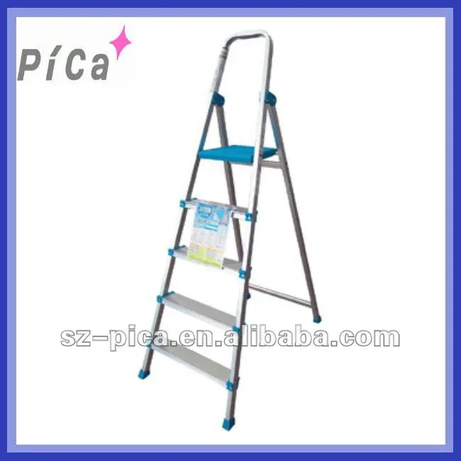 Aluminum Step Ladder With Handrail And Wide Step - Buy Step Ladder With