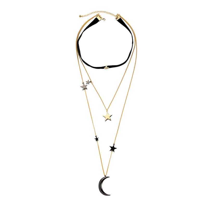 xl01842d Online Shopping UK Jewellery Triple Chains Stars Moon Choker Layers Handmade Necklaces Wholesale
xl01842d Online Shopping UK Jewellery Triple Chains Stars Moon Choker Layers Handmade Necklaces Wholesale