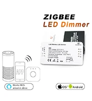 Warm White Cool White Dual Lighting Color Dimmable 2700K-6500K 12-24VDC 15A Gledopto ZigBee LED Flexible Strip Light Controller - ANKUX.COM