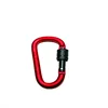 Custom logo D shape mini wholesale carabiner snap for traveling camping