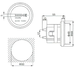 industrial electric hour meter