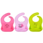 Silicone Baby Bib Waterproof Baby Drool Teething Bib,Baby Boy Girl Feeding Bib Set