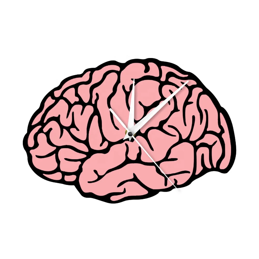 Relógio de Parede do cérebro Neuroscience Mental Parte Do Corpo Órgão Anatomia Da Parede Da Arte Relógio De Parede Decorativo Médico Neurologista Presentes Médicos