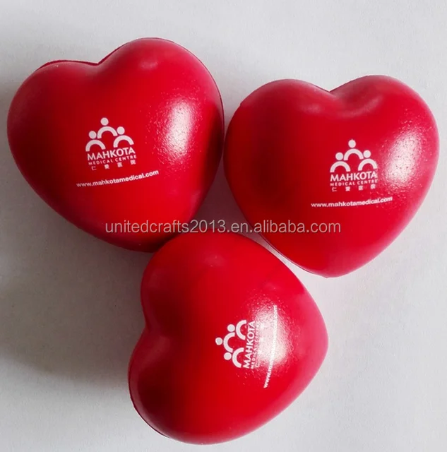 hot selling promotional gift heart shape antistress ball pu foam