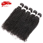 Ali queen hair company 100% natural brazilian hair pieces short curly brazilian hair extensions