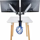 Dual Monitor Mounts Monitor Arms Stand Support, Full Motion Swivel gas spring for 17''-27'' LCD Computer vesa Monitor