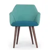 wood design hot selling colorful cotton luxury furniture fabric upholstered outdoor z shape luxury dining chairs