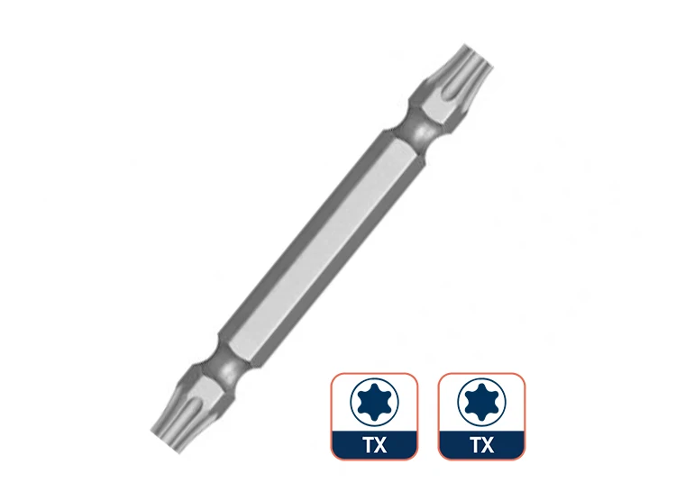 Double End 1/4 Inch Hex Shank Screwdriver Bit for Torx Head